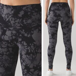 Lululemon Wunder Under Pant Hi-Rise Shibori In Shibori Black Dark Carbon Size 6